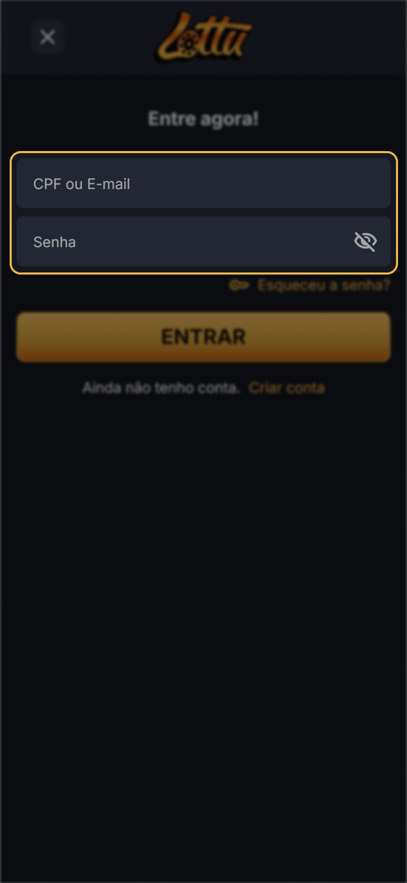 Abra sua conta no Lottu Casino para verificá-la.